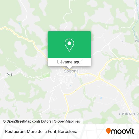 Mapa Restaurant Mare de la Font