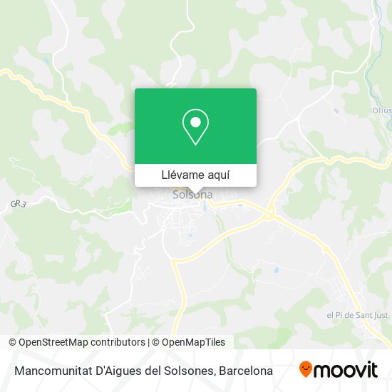 Mapa Mancomunitat D'Aigues del Solsones