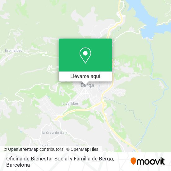 Mapa Oficina de Bienestar Social y Familia de Berga