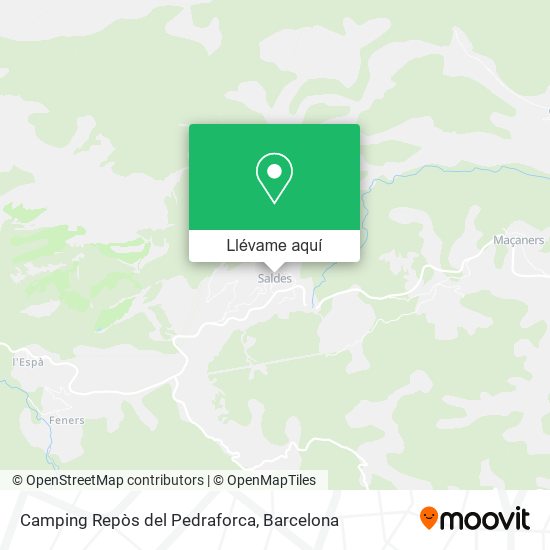 Mapa Camping Repòs del Pedraforca