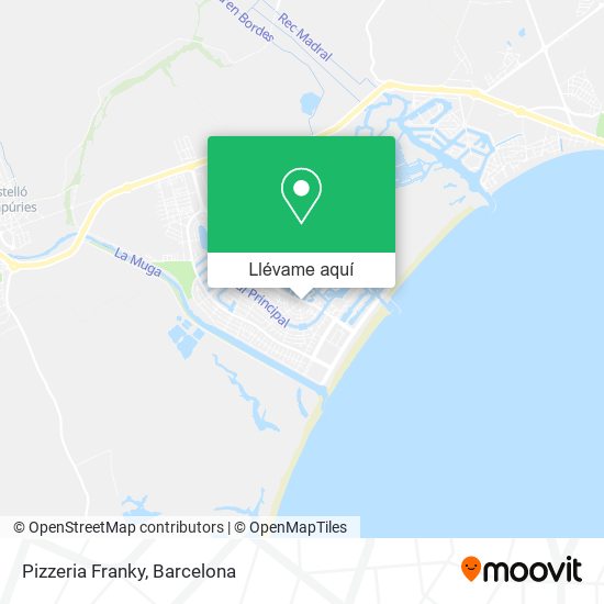 Mapa Pizzeria Franky