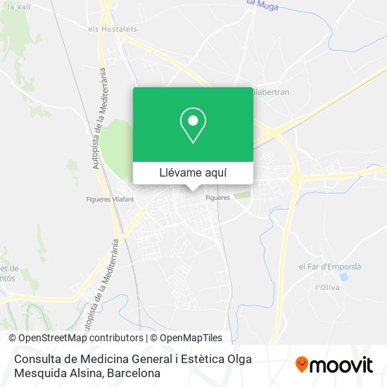 Mapa Consulta de Medicina General i Estètica Olga Mesquida Alsina