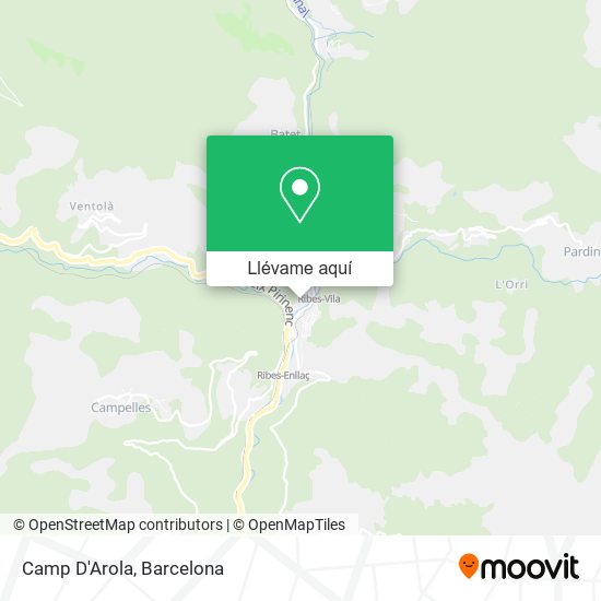 Mapa Camp D'Arola