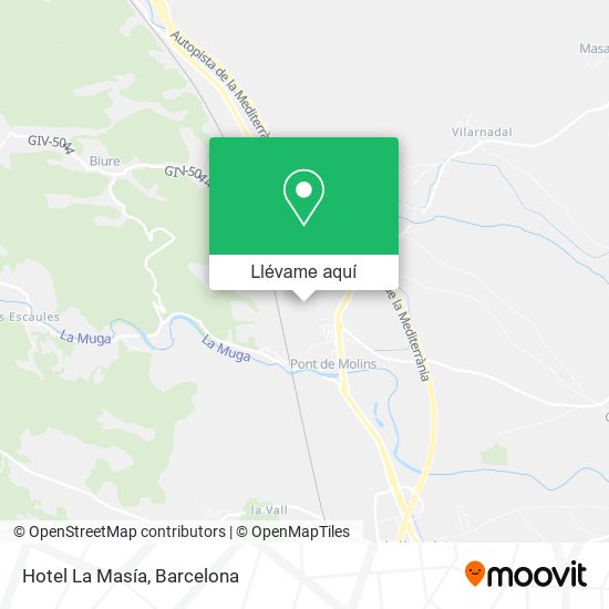 Mapa Hotel La Masía