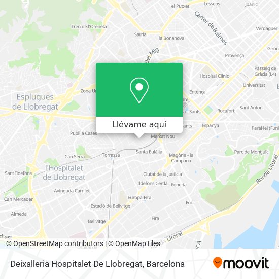 Mapa Deixalleria Hospitalet De Llobregat