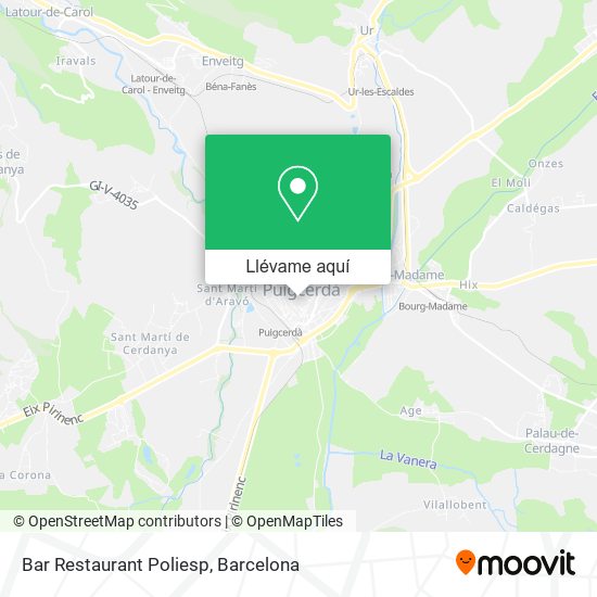 Mapa Bar Restaurant Poliesp