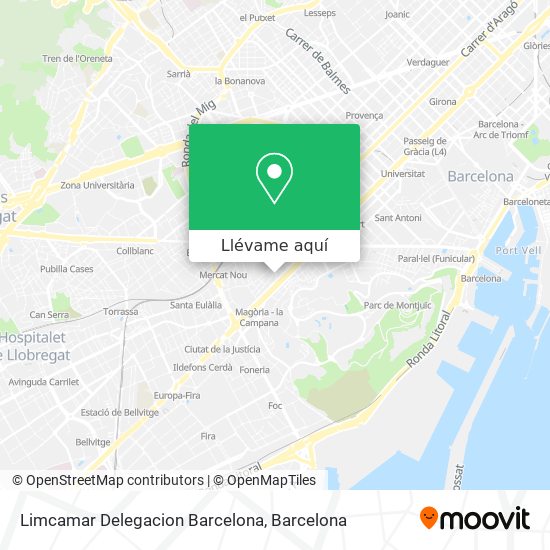Mapa Limcamar Delegacion Barcelona