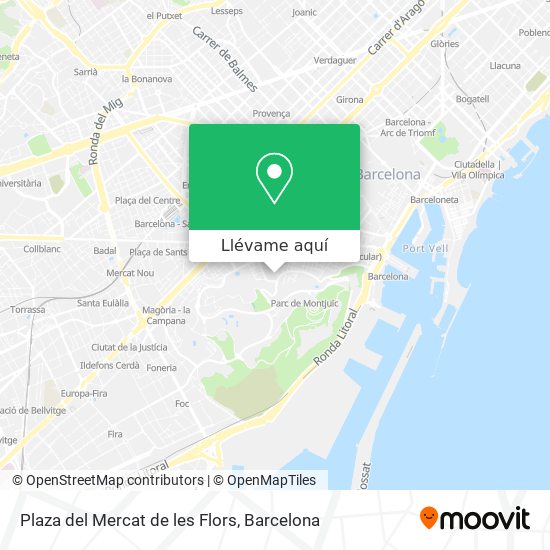 Mapa Plaza del Mercat de les Flors