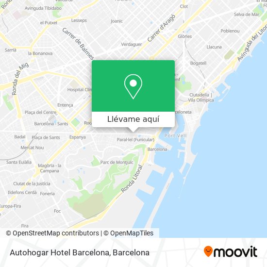 Mapa Autohogar Hotel Barcelona