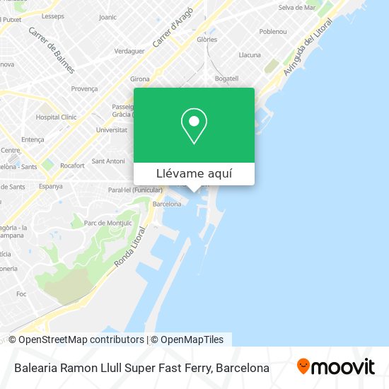 Mapa Balearia Ramon Llull Super Fast Ferry