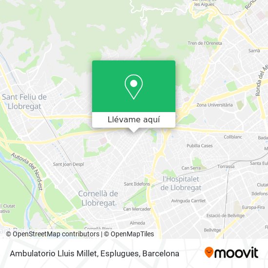 Mapa Ambulatorio Lluis Millet, Esplugues