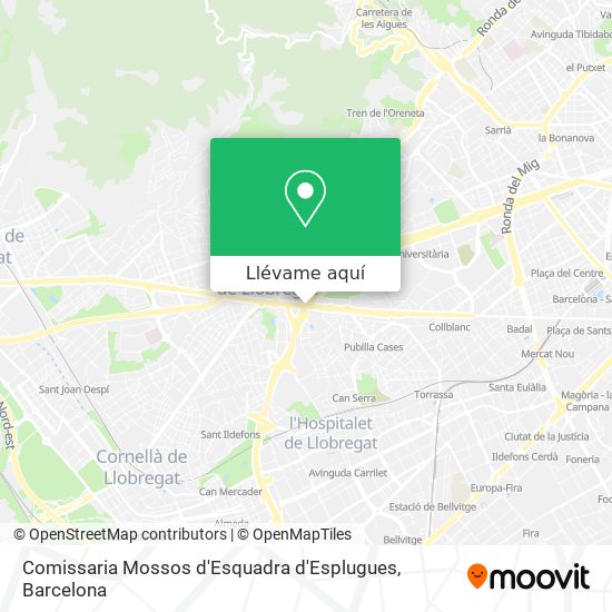 Mapa Comissaria Mossos d'Esquadra d'Esplugues