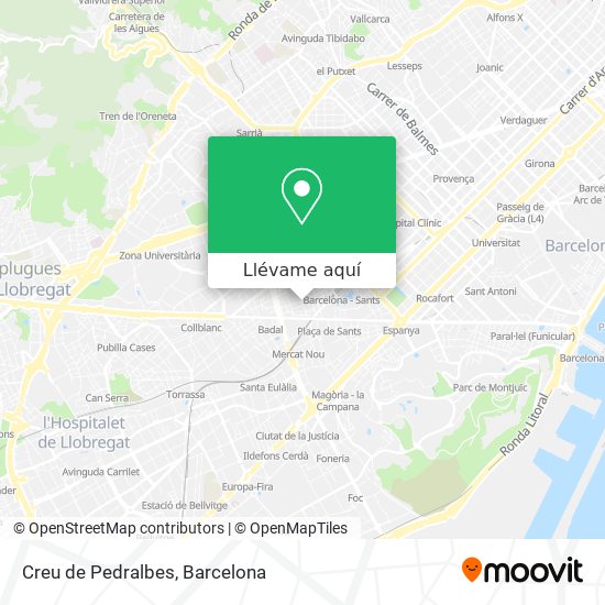 Mapa Creu de Pedralbes