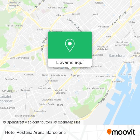 Mapa Hotel Pestana Arena