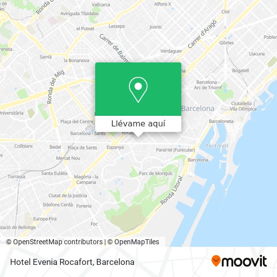 Mapa Hotel Evenia Rocafort