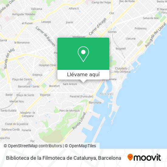 Mapa Biblioteca de la Filmoteca de Catalunya