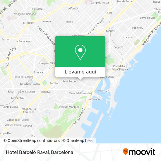 Mapa Hotel Barceló Raval
