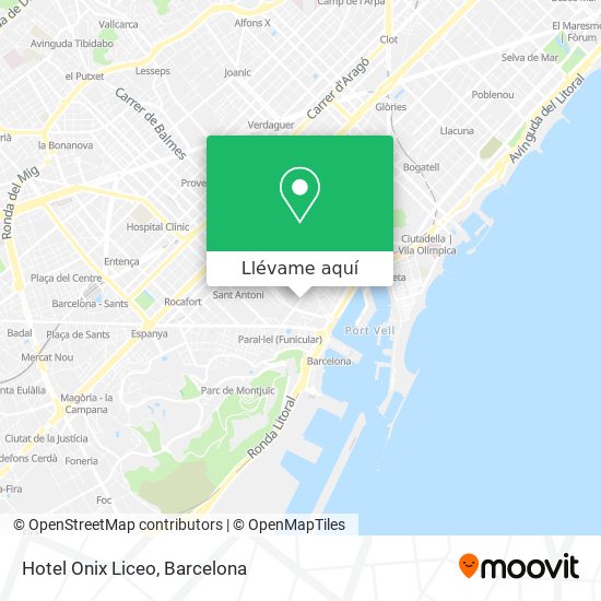 Mapa Hotel Onix Liceo