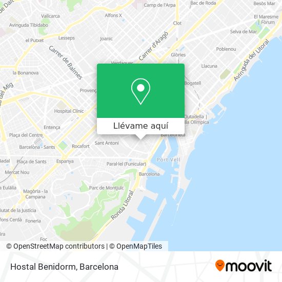 Mapa Hostal Benidorm