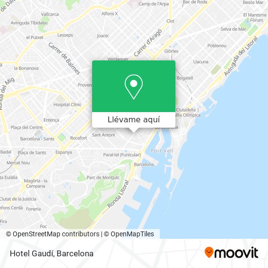 Mapa Hotel Gaudí