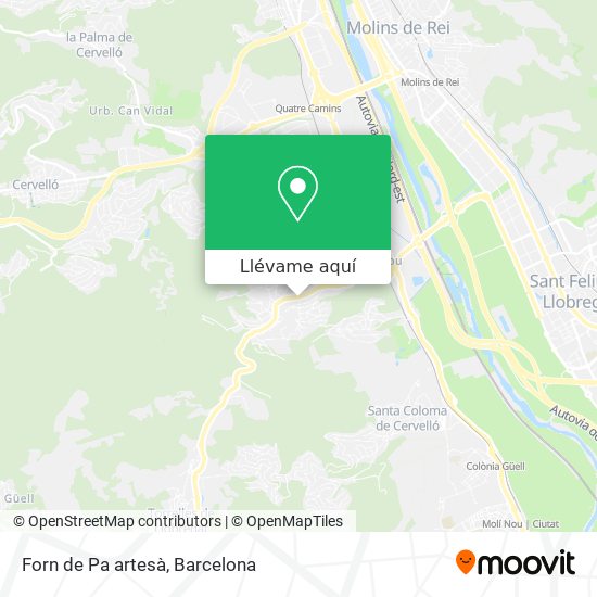 Mapa Forn de Pa artesà