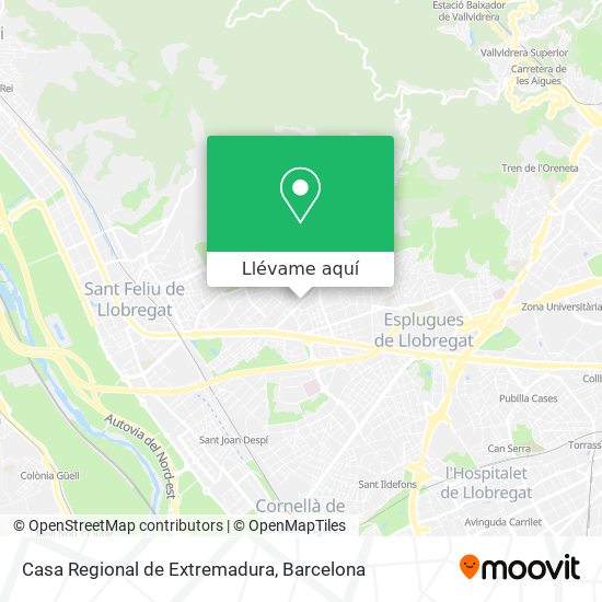 Mapa Casa Regional de Extremadura