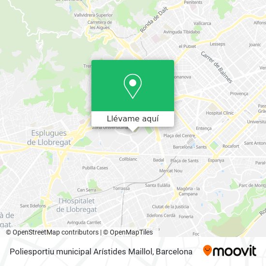 Mapa Poliesportiu municipal Arístides Maillol