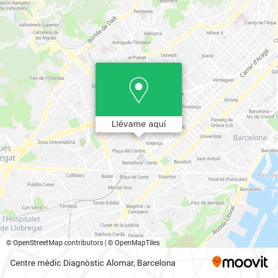 Mapa Centre mèdic Diagnòstic Alomar