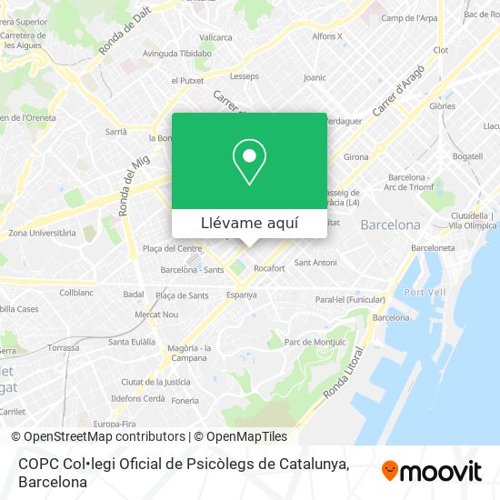 Mapa COPC Col•legi Oficial de Psicòlegs de Catalunya