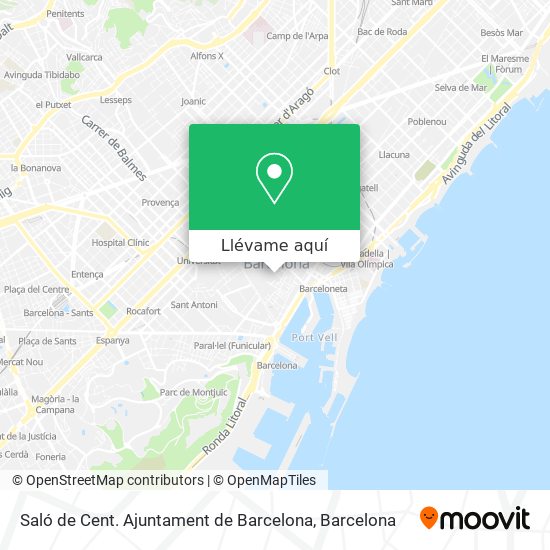 Mapa Saló de Cent. Ajuntament de Barcelona