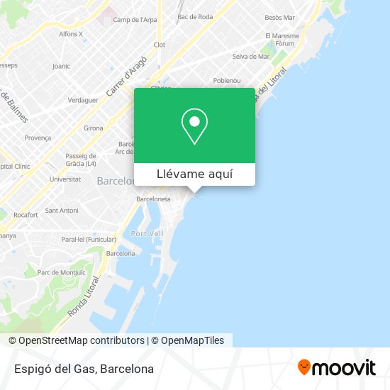 Mapa Espigó del Gas