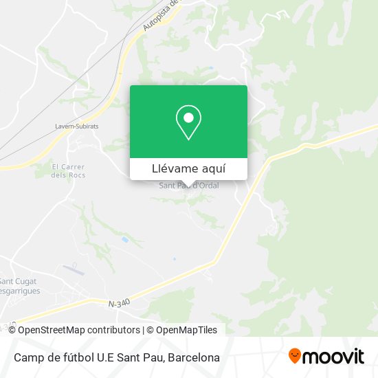 Mapa Camp de fútbol U.E Sant Pau