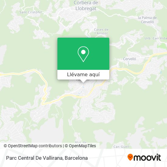 Mapa Parc Central De Vallirana