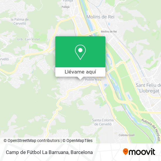 Mapa Camp de Fútbol La Barruana