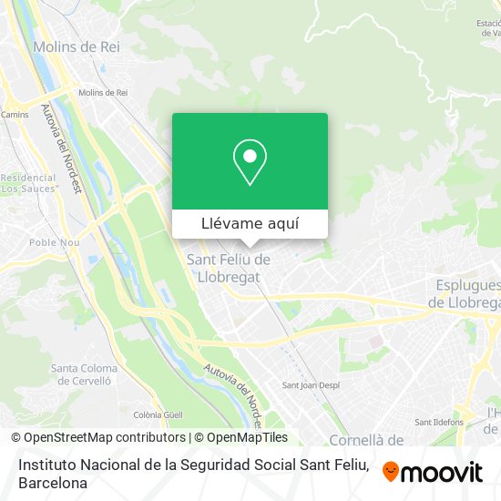 Mapa Instituto Nacional de la Seguridad Social Sant Feliu