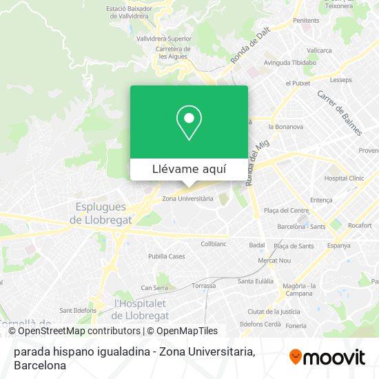 Mapa parada hispano igualadina - Zona Universitaria