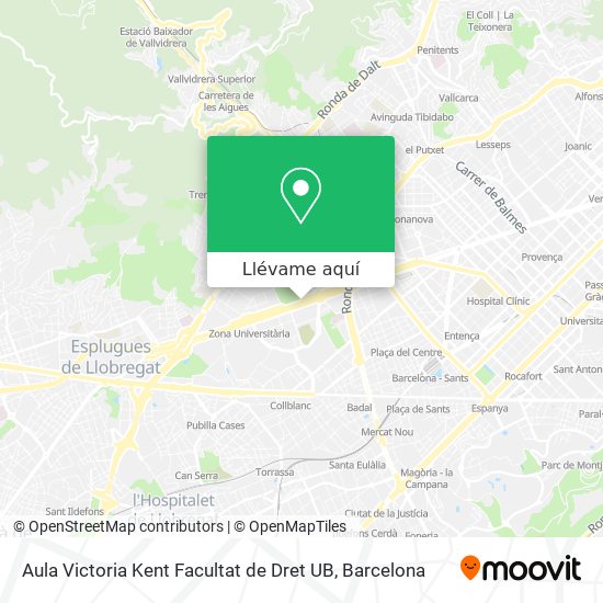 Mapa Aula Victoria Kent Facultat de Dret UB