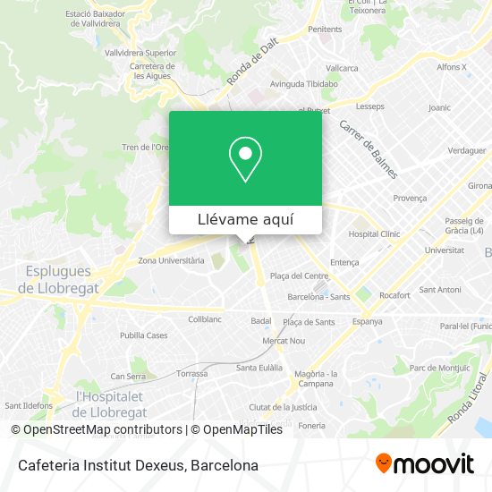 Mapa Cafeteria Institut Dexeus