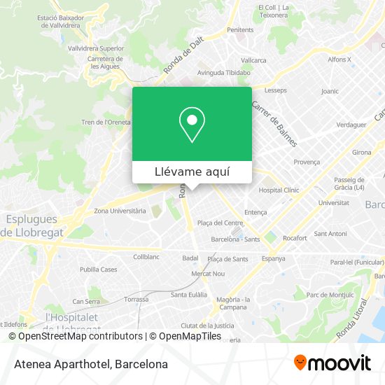 Mapa Atenea Aparthotel
