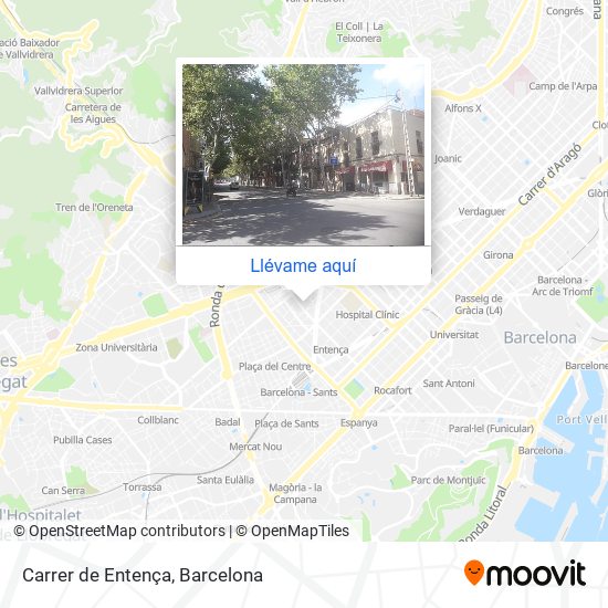 Mapa Carrer de Entença