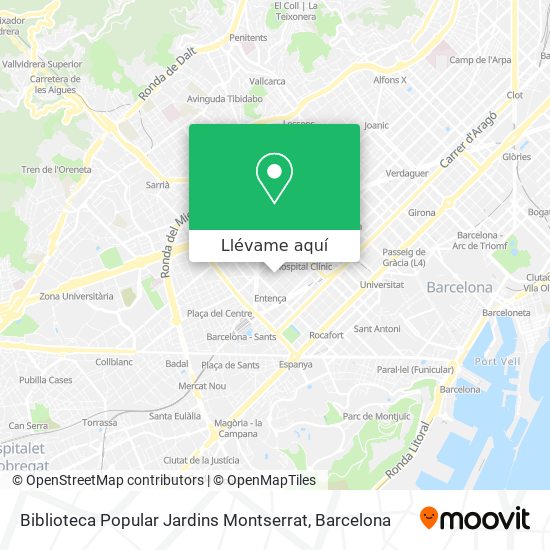 Mapa Biblioteca Popular Jardins Montserrat