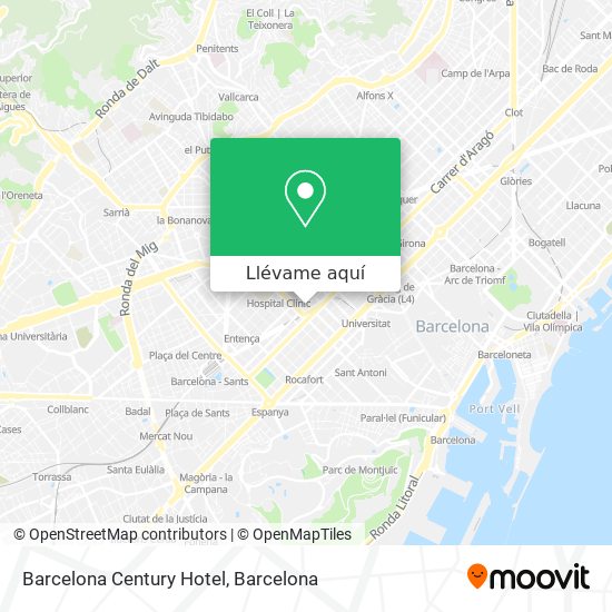 Mapa Barcelona Century Hotel