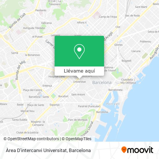 Mapa Àrea D'intercanvi Universitat