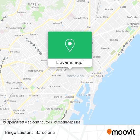 Mapa Bingo Laietana