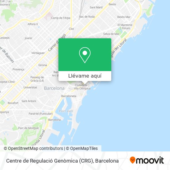 Mapa Centre de Regulació Genòmica (CRG)
