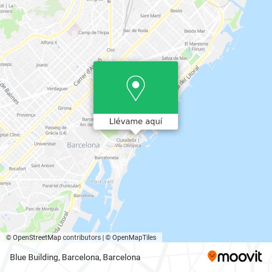 Mapa Blue Building, Barcelona