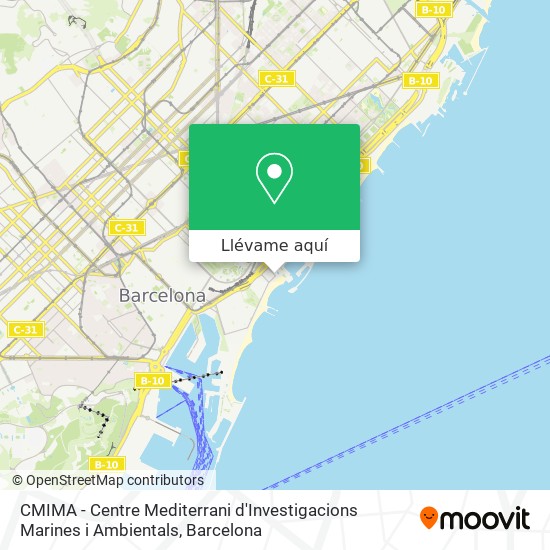 Mapa CMIMA - Centre Mediterrani d'Investigacions Marines i Ambientals