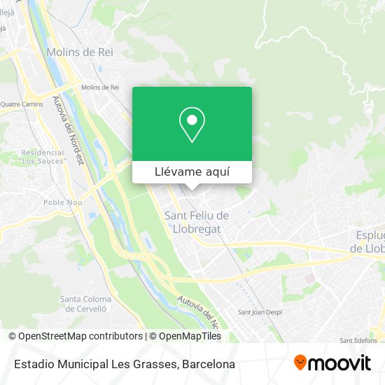 Mapa Estadio Municipal Les Grasses