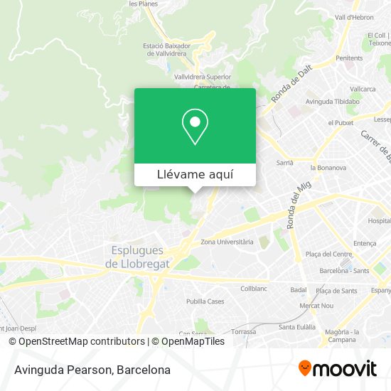 Mapa Avinguda Pearson
