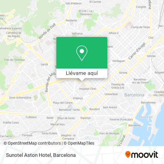 Mapa Sunotel Aston Hotel